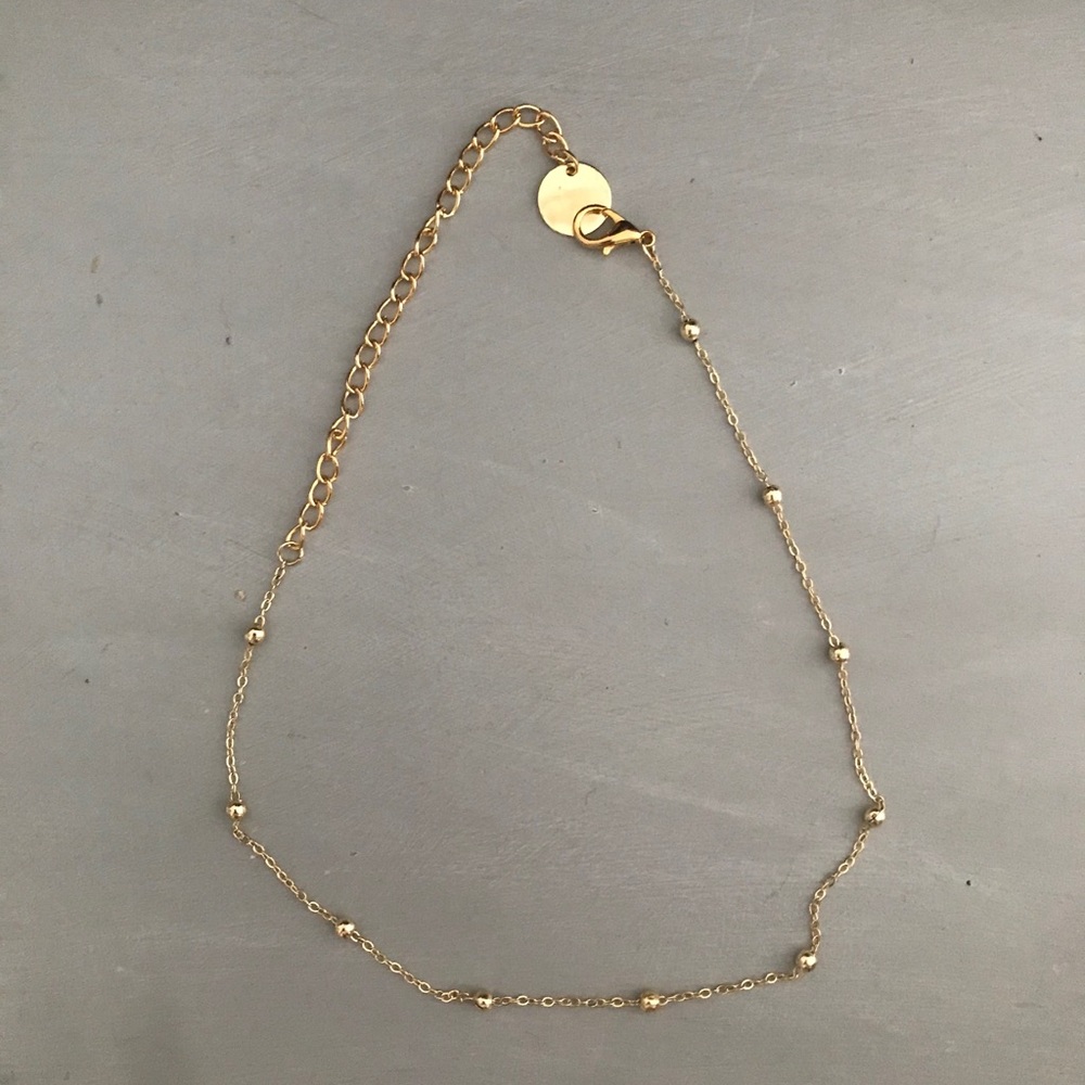 Minimalist Gold Satellite Choker Necklace